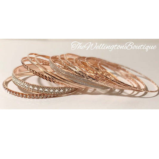 Rose gold Plus size bangle set