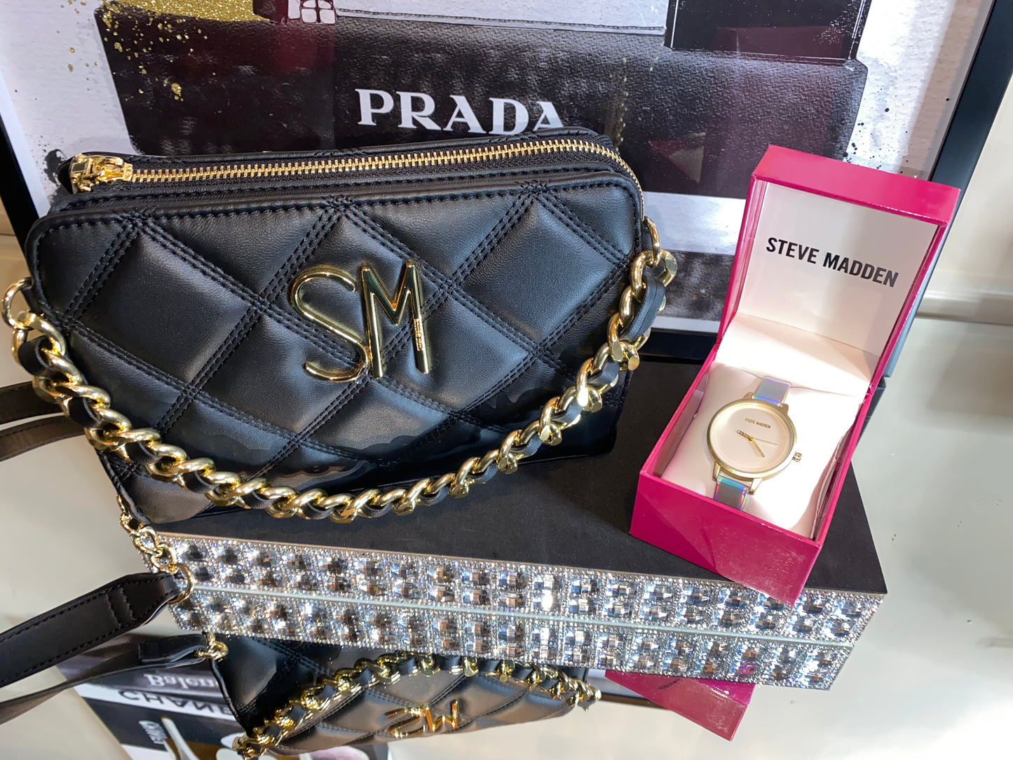 Black Steve Madden Bag 47886