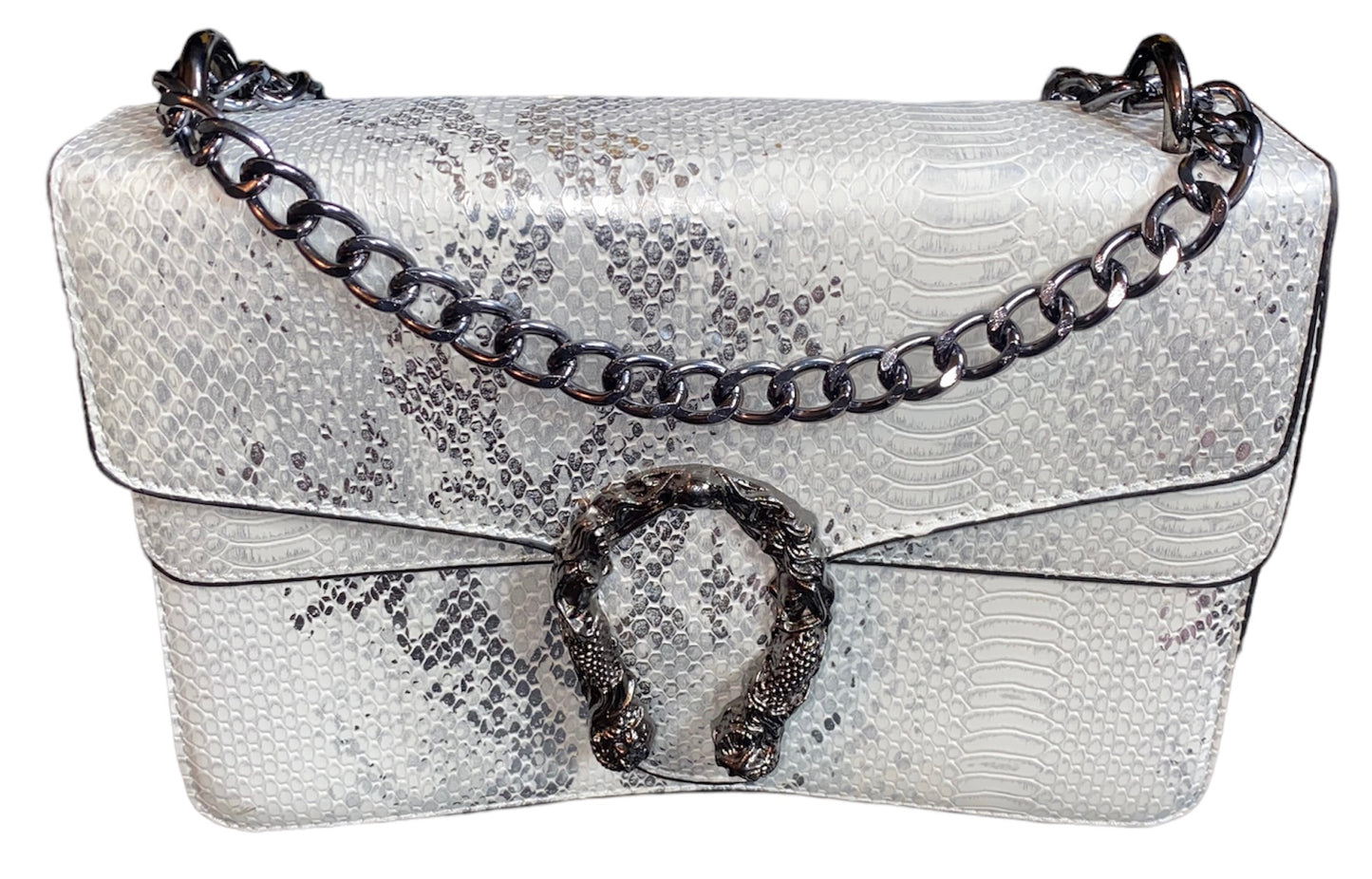 White Snake Handbag