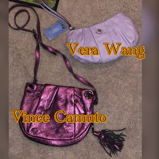 Designer Vera Wang light purple New/Vince Camuto dark purple -used/good condition -SELECT BELOW