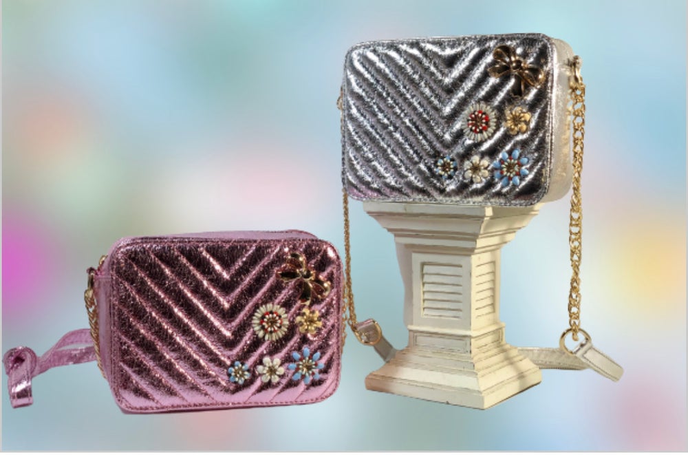 Pretty Metallic Handbags(Pink or Silver)
