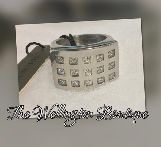 Stunning!! Stainless Steel Ring Size 8