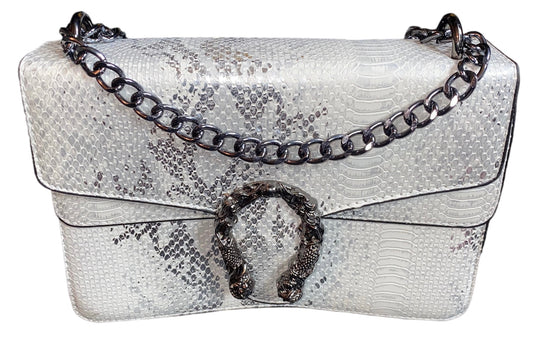 White Snake Handbag